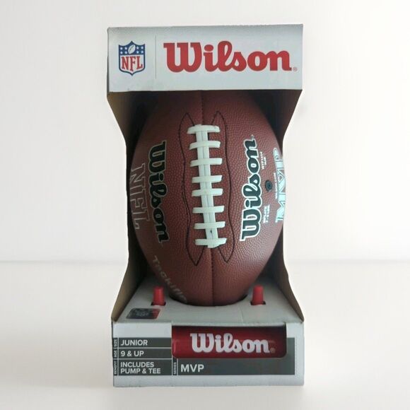 Wilson Junior MVP Series NFL Football 9 & Up Includes Training Tee And Pump - Picture 1 of 5